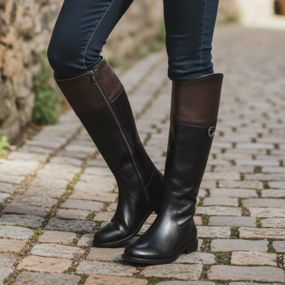 Frye Shoes - Frye Jayden D-Ring Multi-Tone KneeHigh Riding Boot